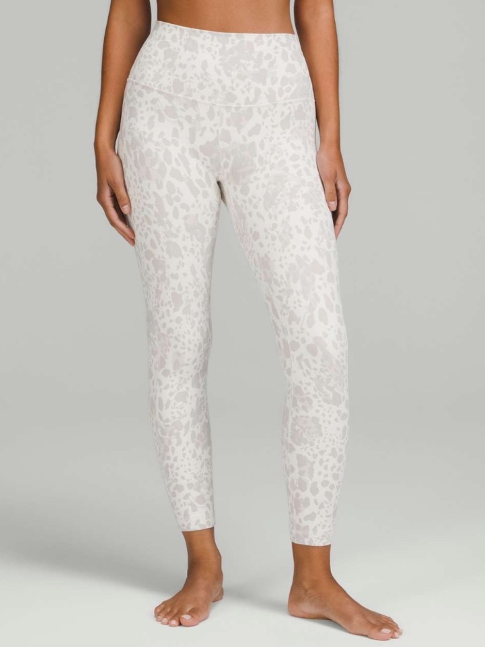 Lululemon Align High-Rise Pant 25” Cheetah Camo Antique White Multi Size 4